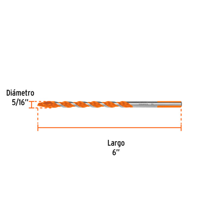 BMC-5/16X6 Broca multimaterial 5/16 x 6'