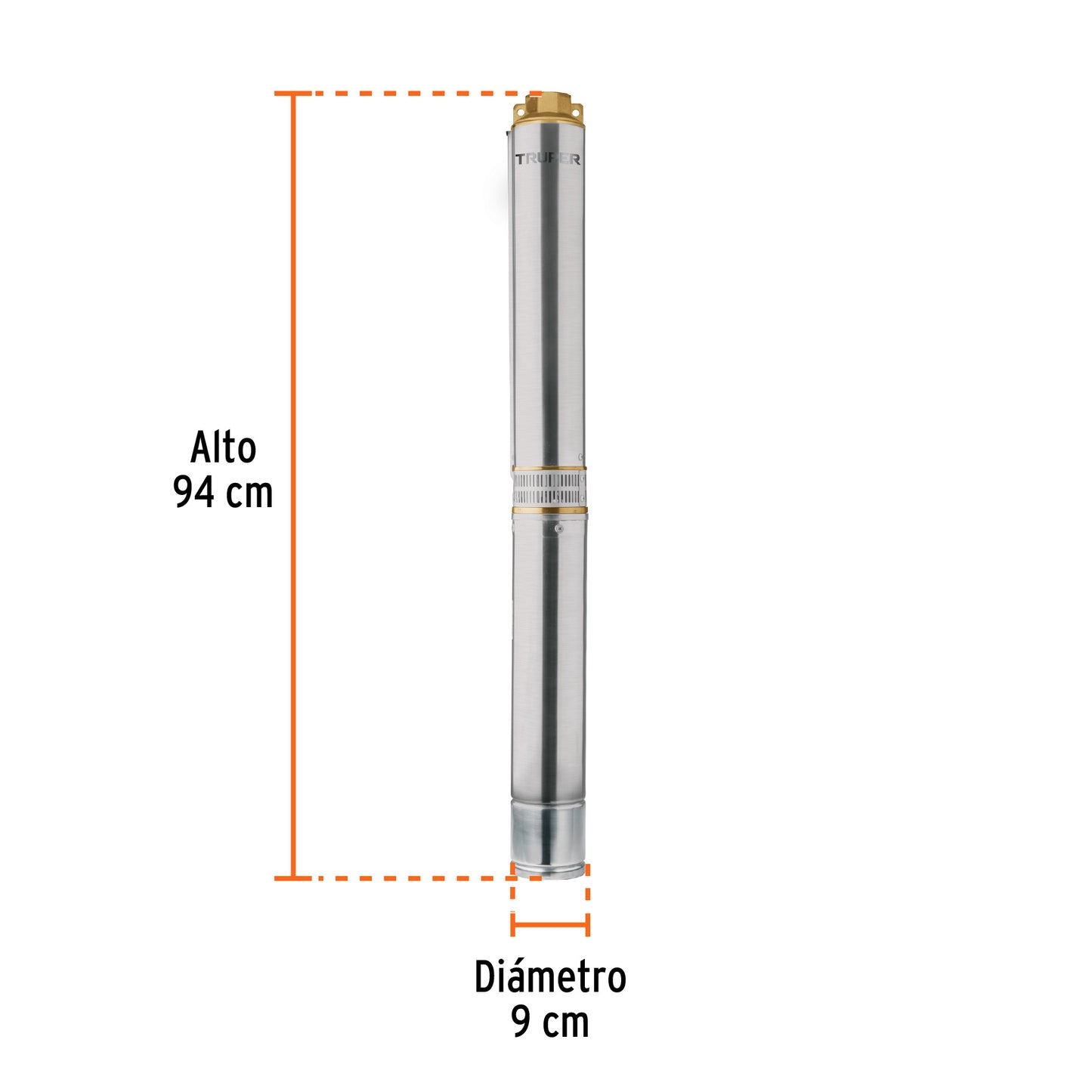 BOS-2LM Bomba sumergible de agua limpia de 2 HP, metálica