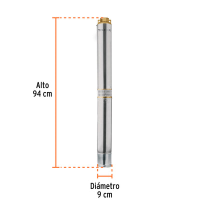 BOS-2LM Bomba sumergible de agua limpia de 2 HP, metálica