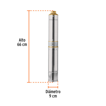 BOS-3/4LM2 Bomba sumergible para pozo profundo, 3/4 HP, agua limpia