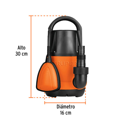 BOS-3/4LP Bomba sumergible plástica para agua limpia 3/4 HP