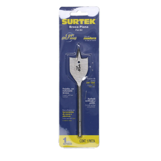 BP1 1/4 Broca plana para madera 1-1/4"
