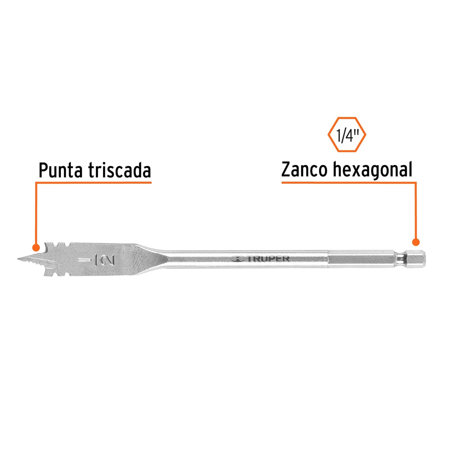 BPT-1/2 Broca espada para madera, 1/2"