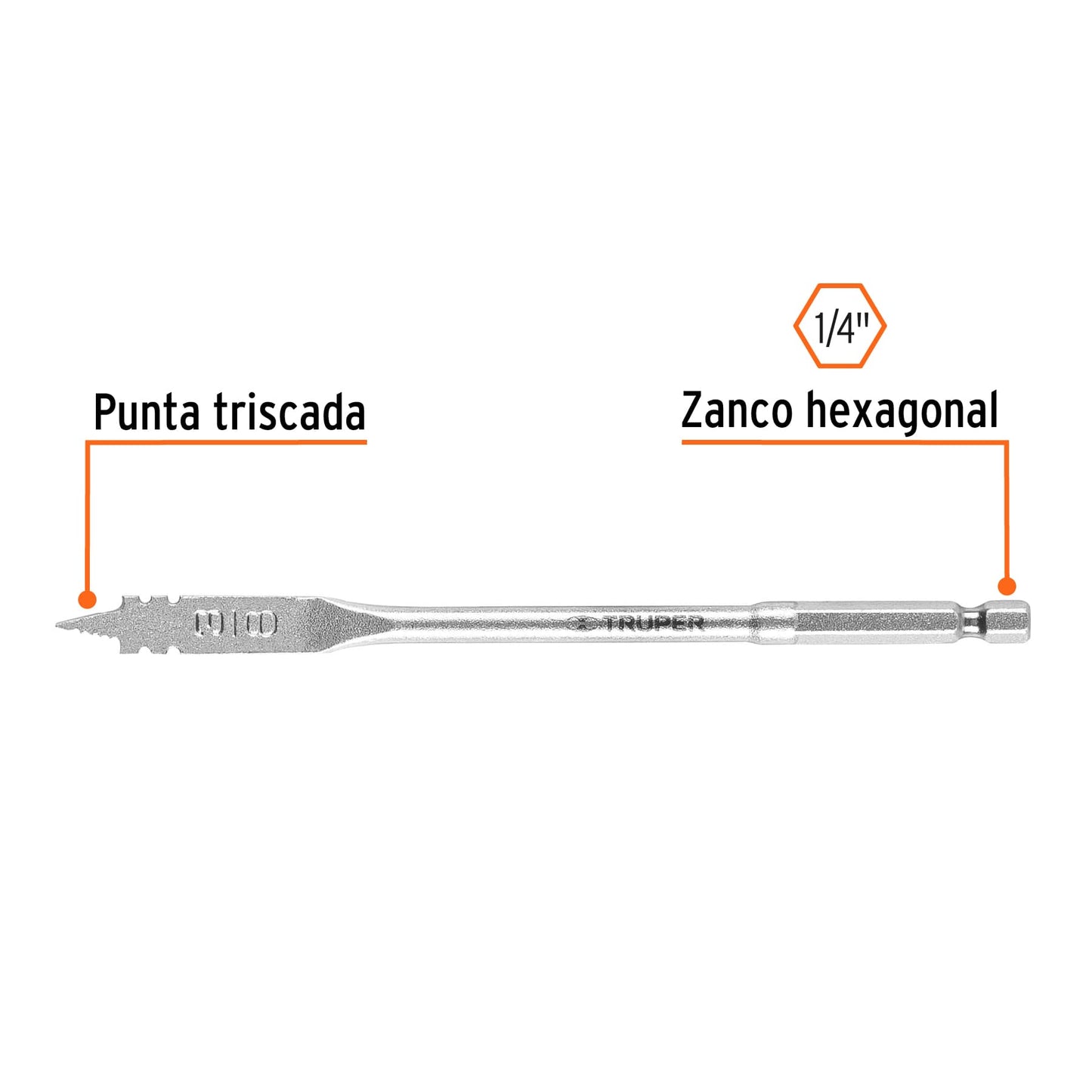BPT-3/8 Broca espada para madera, 3/8"