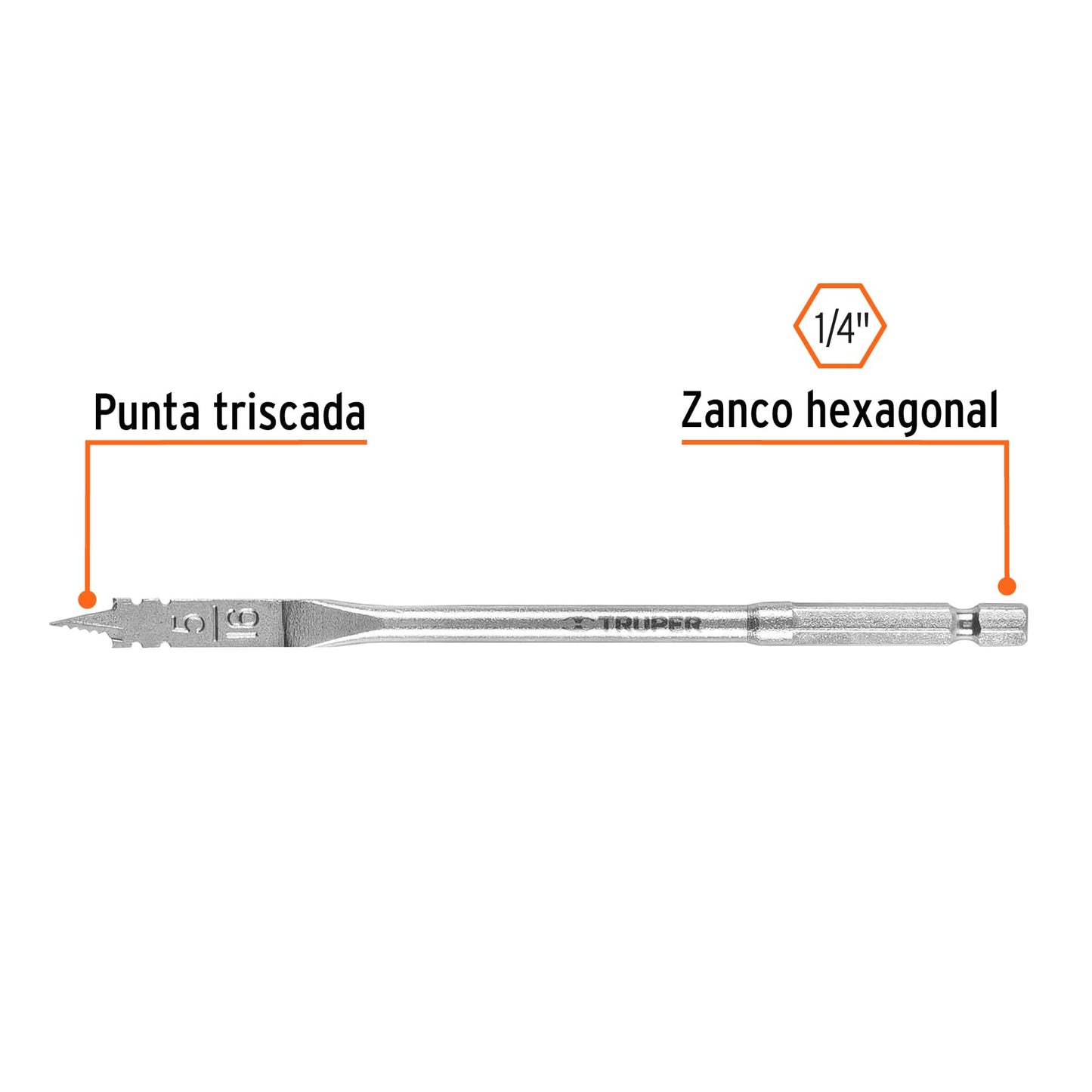 BPT-5/16 Broca espada para madera, 5/16"