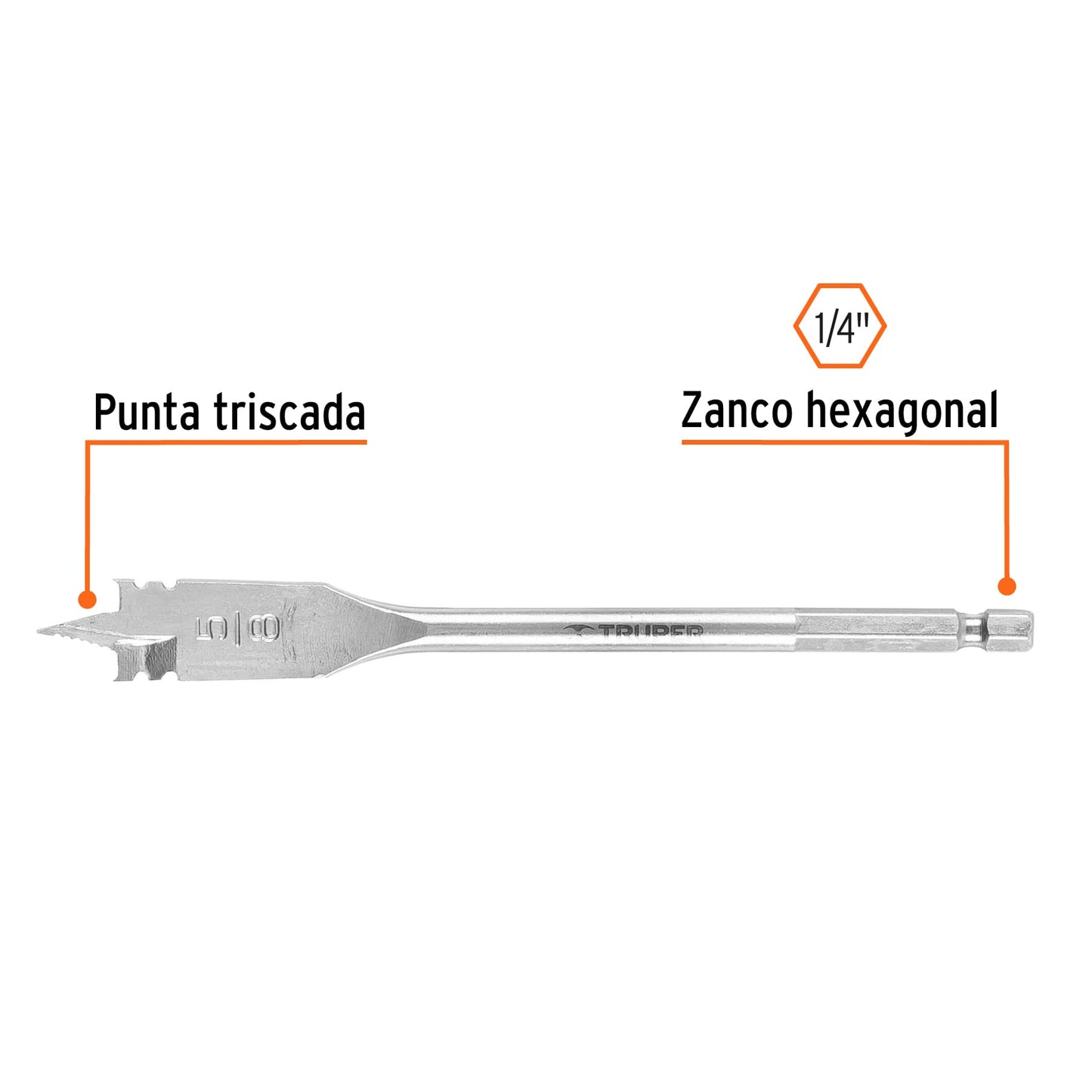 BPT-5/8 Broca espada para madera, 5/8"