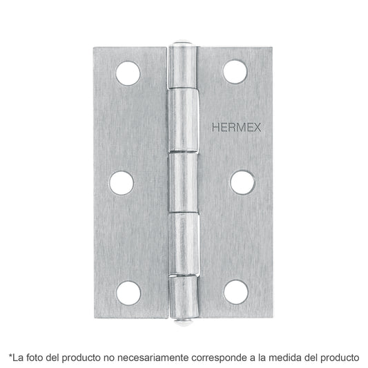 BR-150 Bisagra 1-1/2" X 1-3/16" acero inox pulido, incluye tornillería