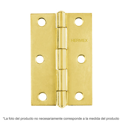 BR-251 Bisagra 2-1/2" X 1-9/16" acero latonado, incluye tornillería