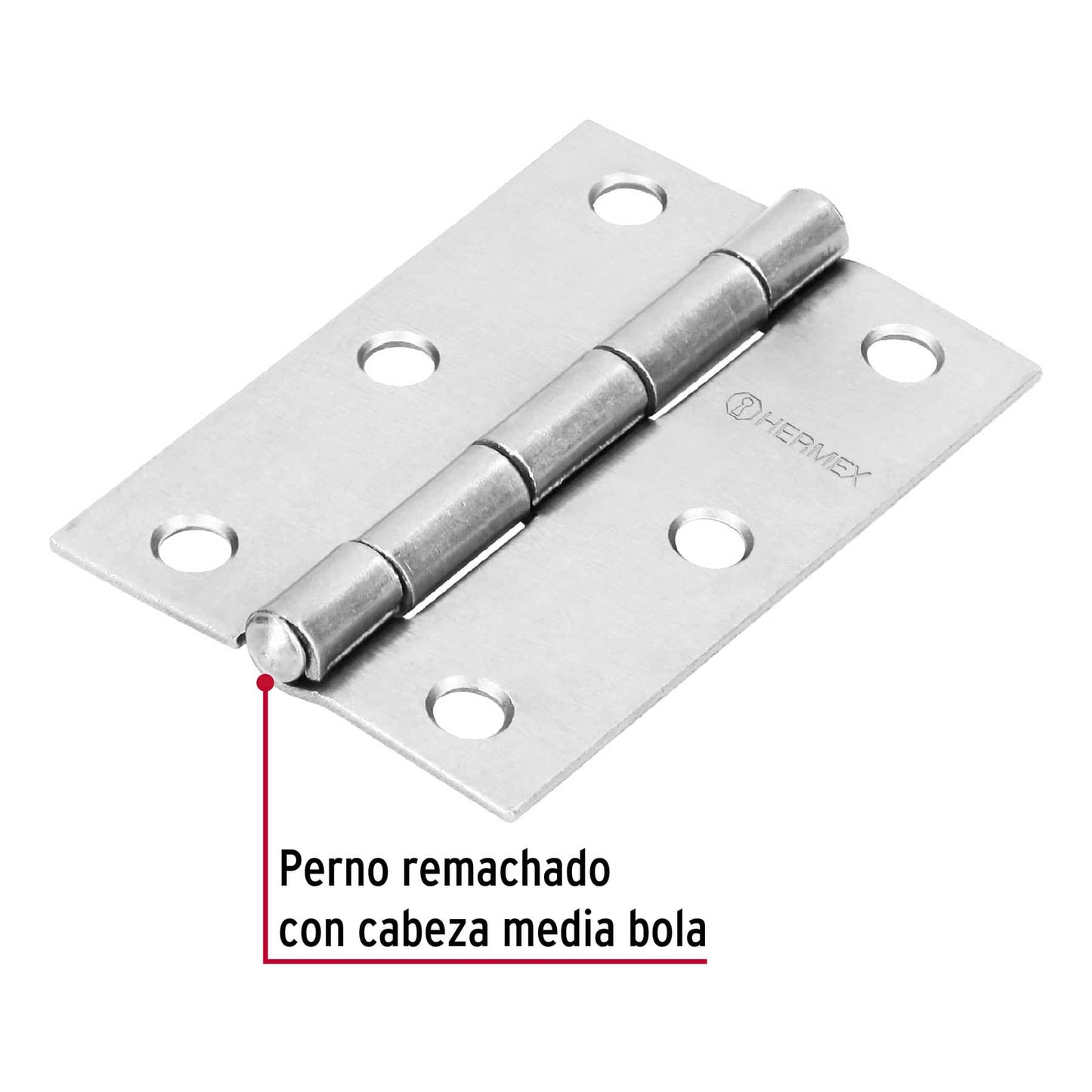 BR-300 Bisagra 3" X 2" acero inox pulido, incluye tornillería