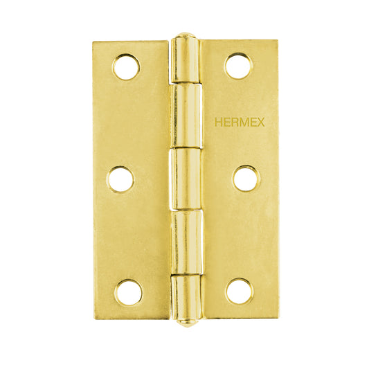 BR-301 Bisagra 3" X 2" acero latonado, incluye tornillería