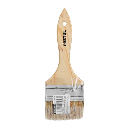 BRE-3 Brocha económica, mango de madera, 3", Pretul