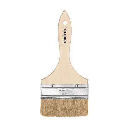 BRE-4 Brocha económica, mango de madera, 4", Pretul