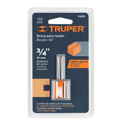BROU-R2-3/4 Fresa recta 2 filos, 3/4"