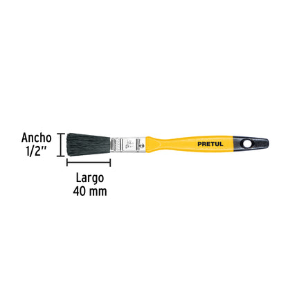 BRP-1/2 Brocha con mango de plástico, 1/2", Pretul