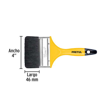 BRP-4 Brocha con mango de plástico, 4", Pretul