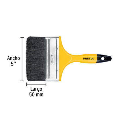 BRP-5 Brocha con mango de plástico, 5", Pretul