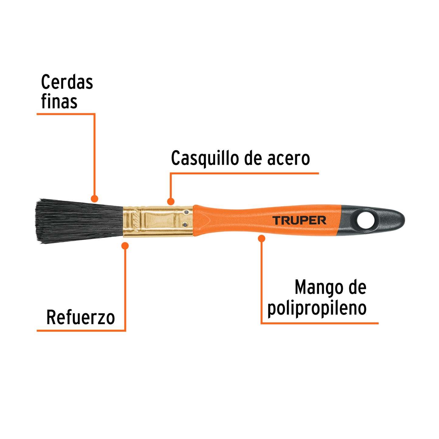 BRT-1/2 Brocha 1/2" con mango de plástico