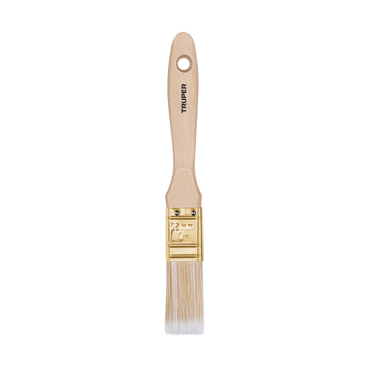 BRT-1S Brocha cerdas sintéticas,mango de madera, corte recto, 1"