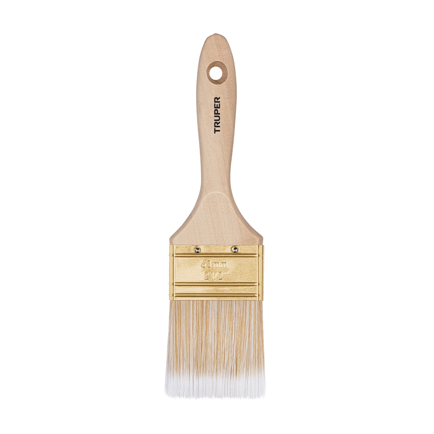 BRT-2-1/2S Brocha cerdas sintéticas,mango de madera, corte recto, 2-1/2"