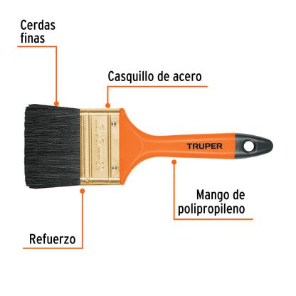 BRT-2-1/2 Brocha 2-1/2" con mango de plástico