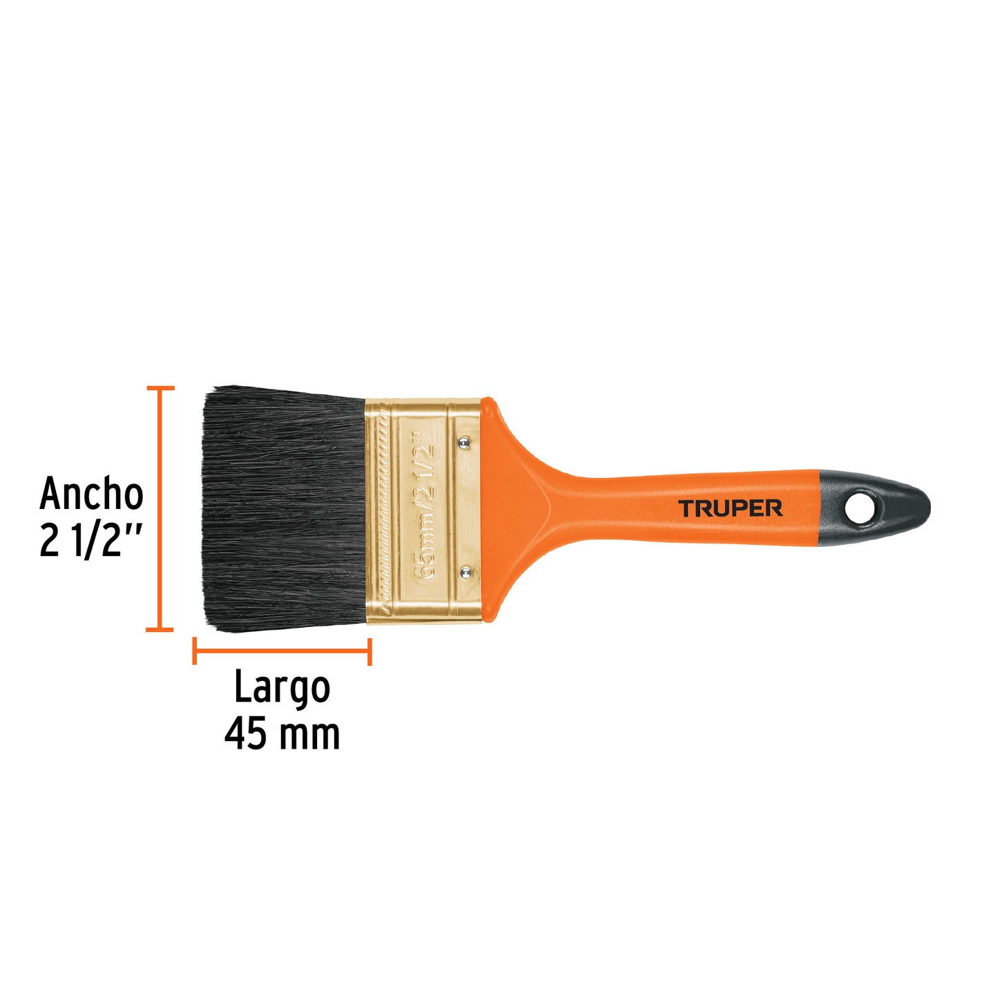 BRT-2-1/2 Brocha 2-1/2" con mango de plástico