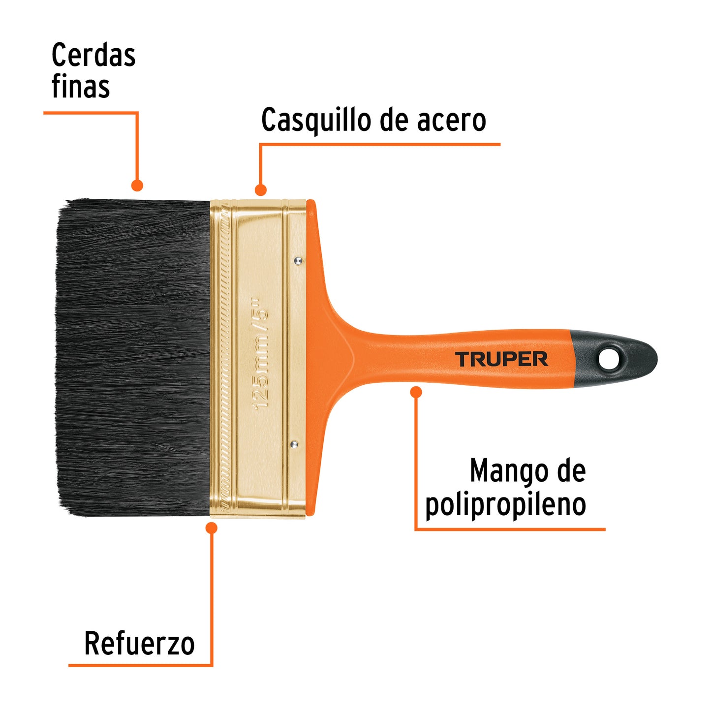 BRT-5 Brocha 5" con mango de plástico