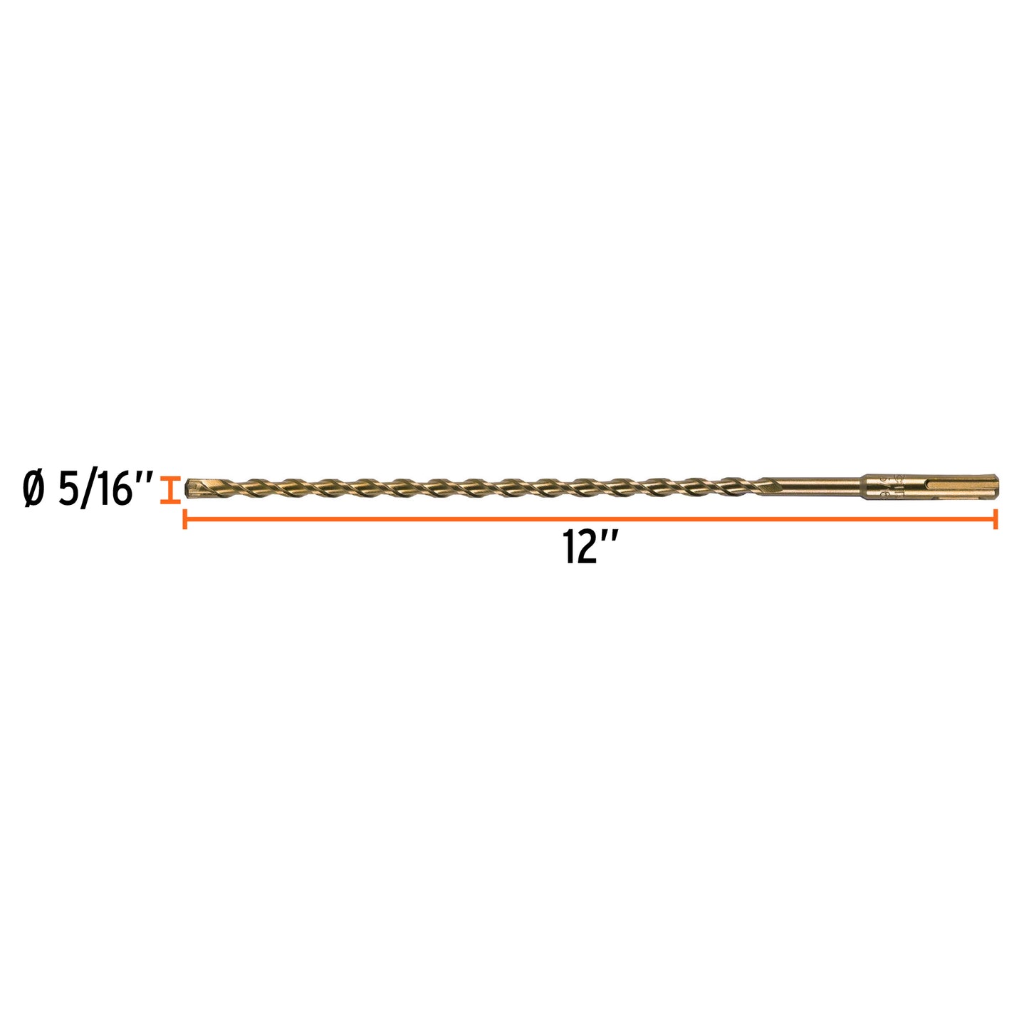 BS-5/16X12 Broca para concreto SDS Plus, 5/16 x 12"