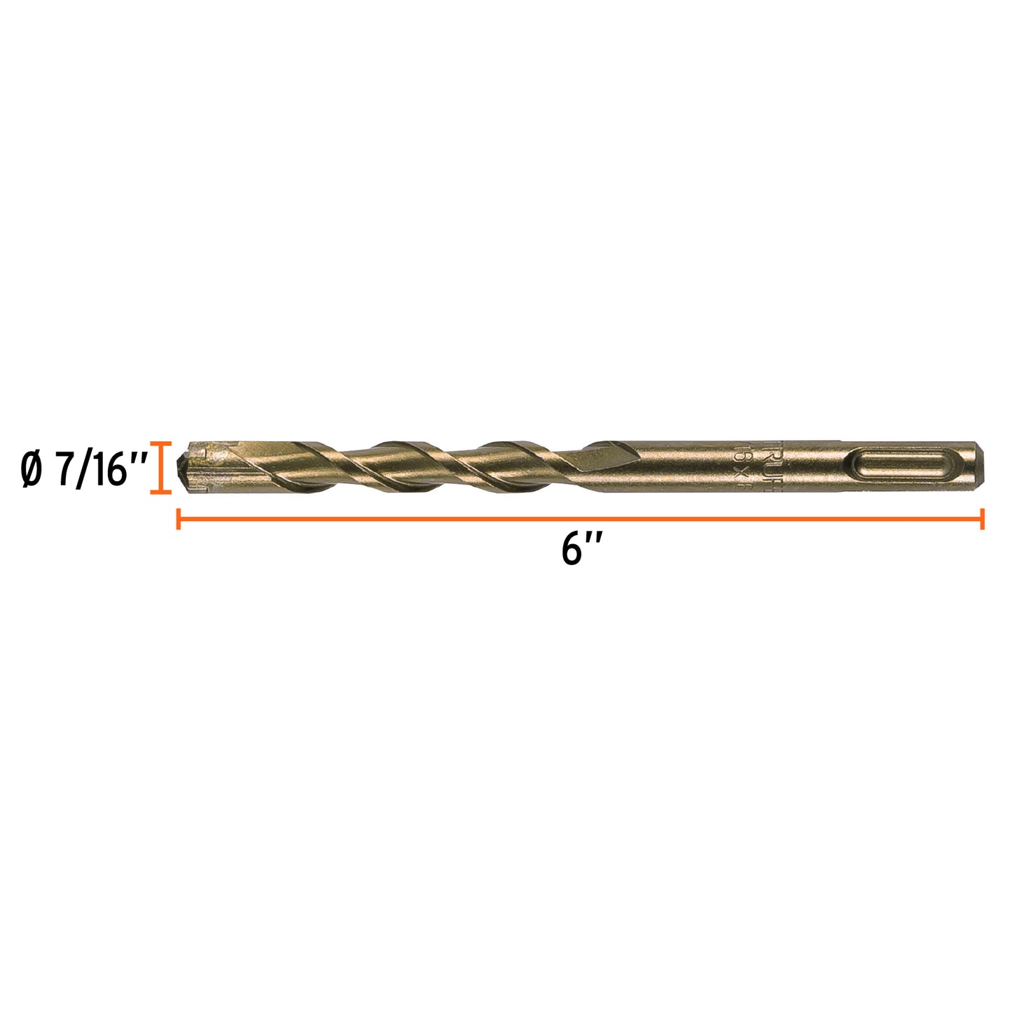 BS-7/16X6 Broca para concreto SDS Plus, 7/16 x 6"
