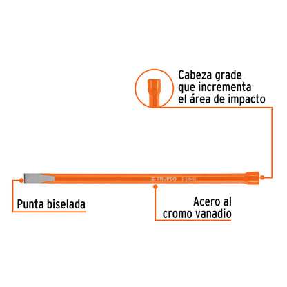 C-1/2X12 Cincel de corte frío, 1/2 x 12'