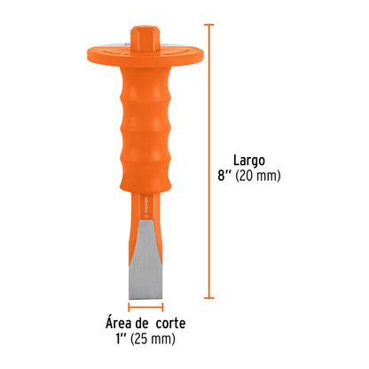 C-1X8G Cincel de corte frío, 1 x 8" con grip