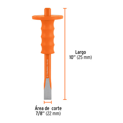 C-7/8X10G Cincel de corte frío, 7/8 x 10" con grip