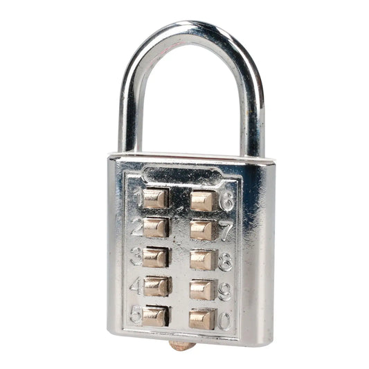 C27C40 Candado de combinación digital 40 mm, cromo brillante, Lock
