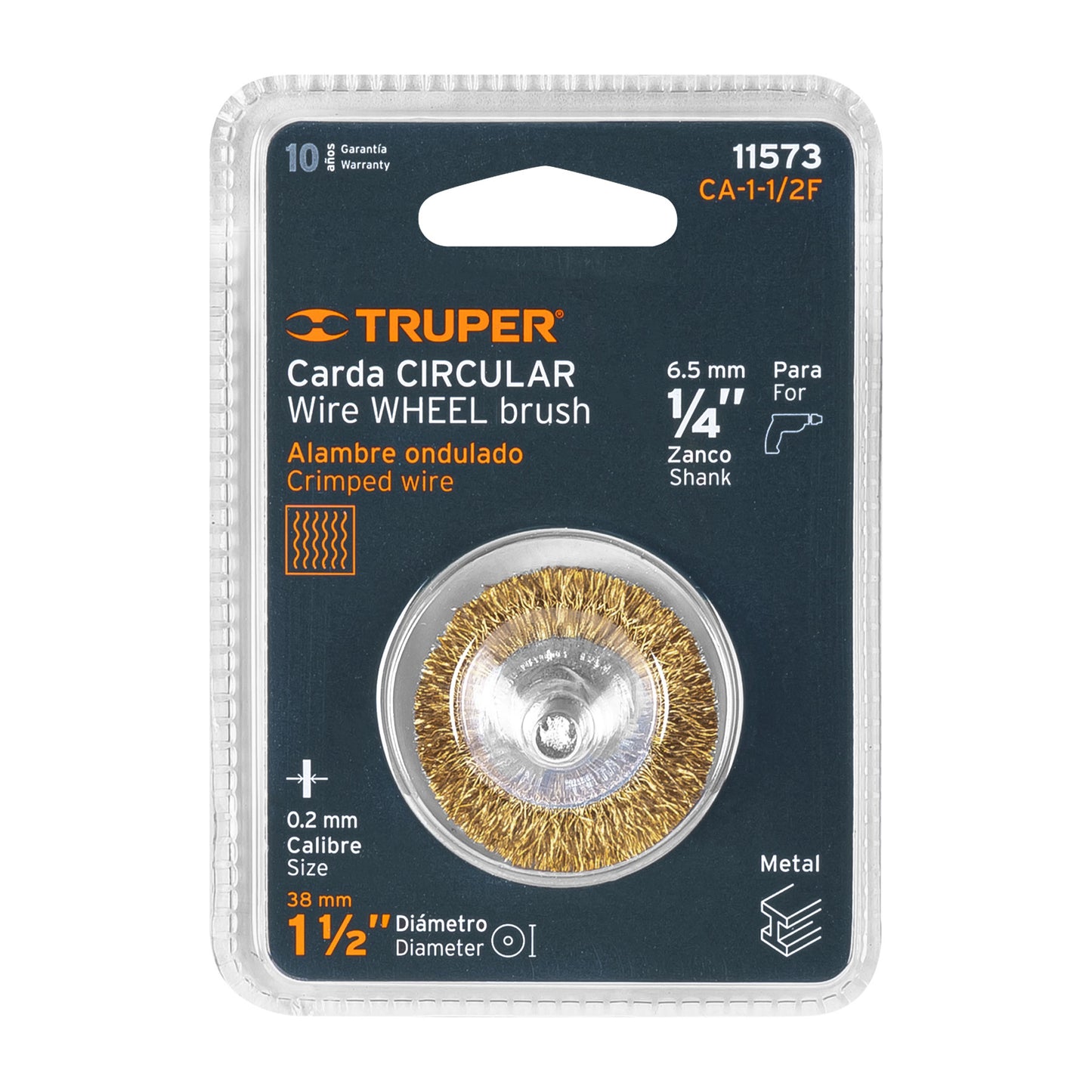 CA-1-1/2F Grata circular 1-1/2', alambre fino, para taladro