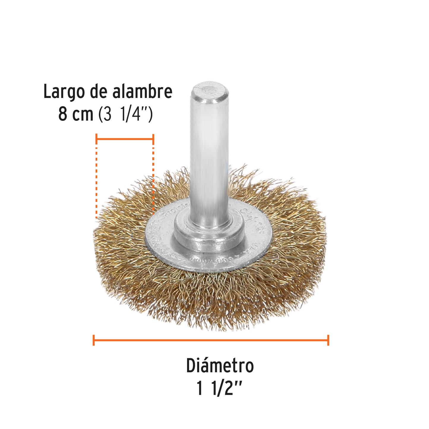 CA-1-1/2F Grata circular 1-1/2', alambre fino, para taladro