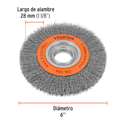 CA-104 Grata 6 x 3/4' para esmeril