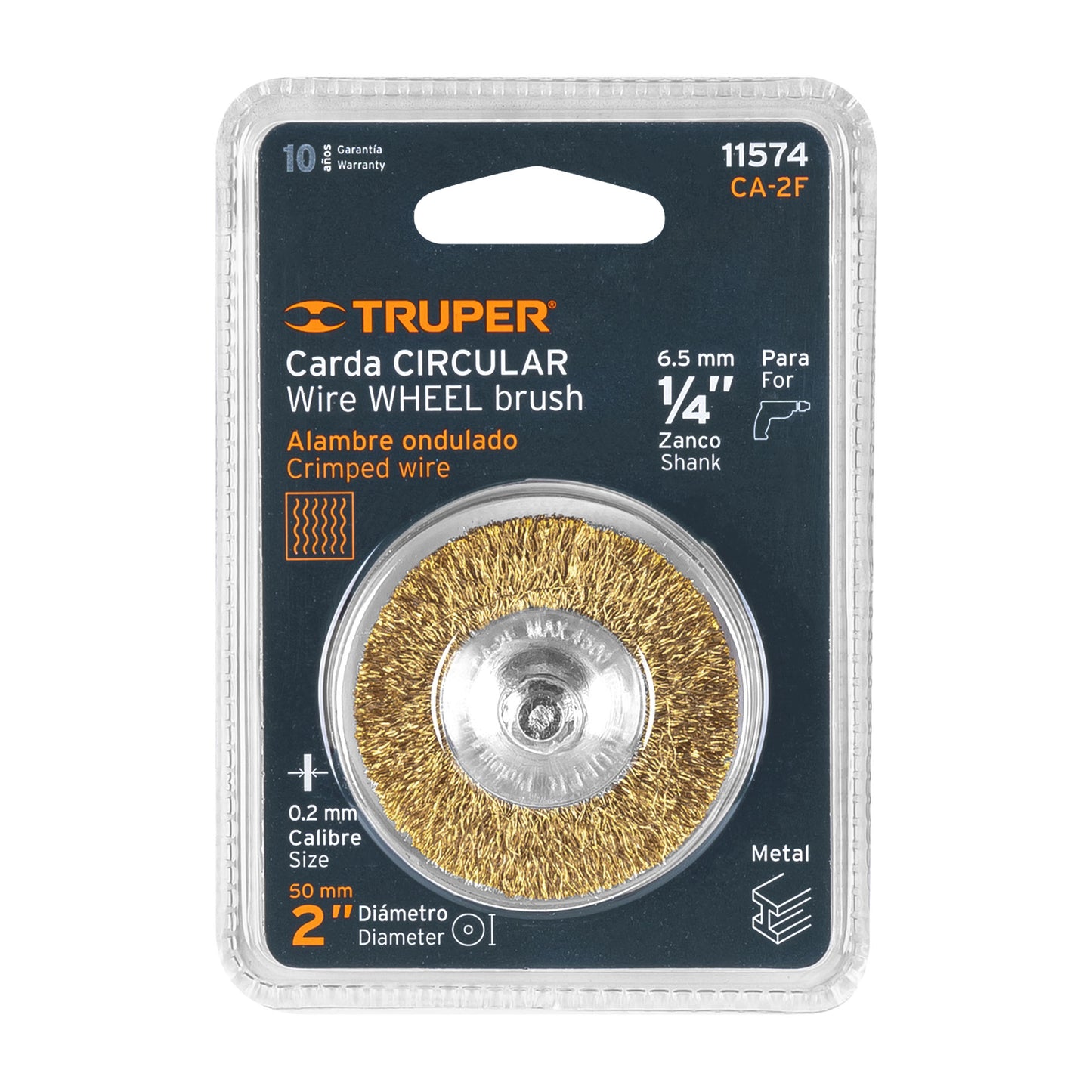 CA-2F Grata circular 2', alambre fino, para taladro