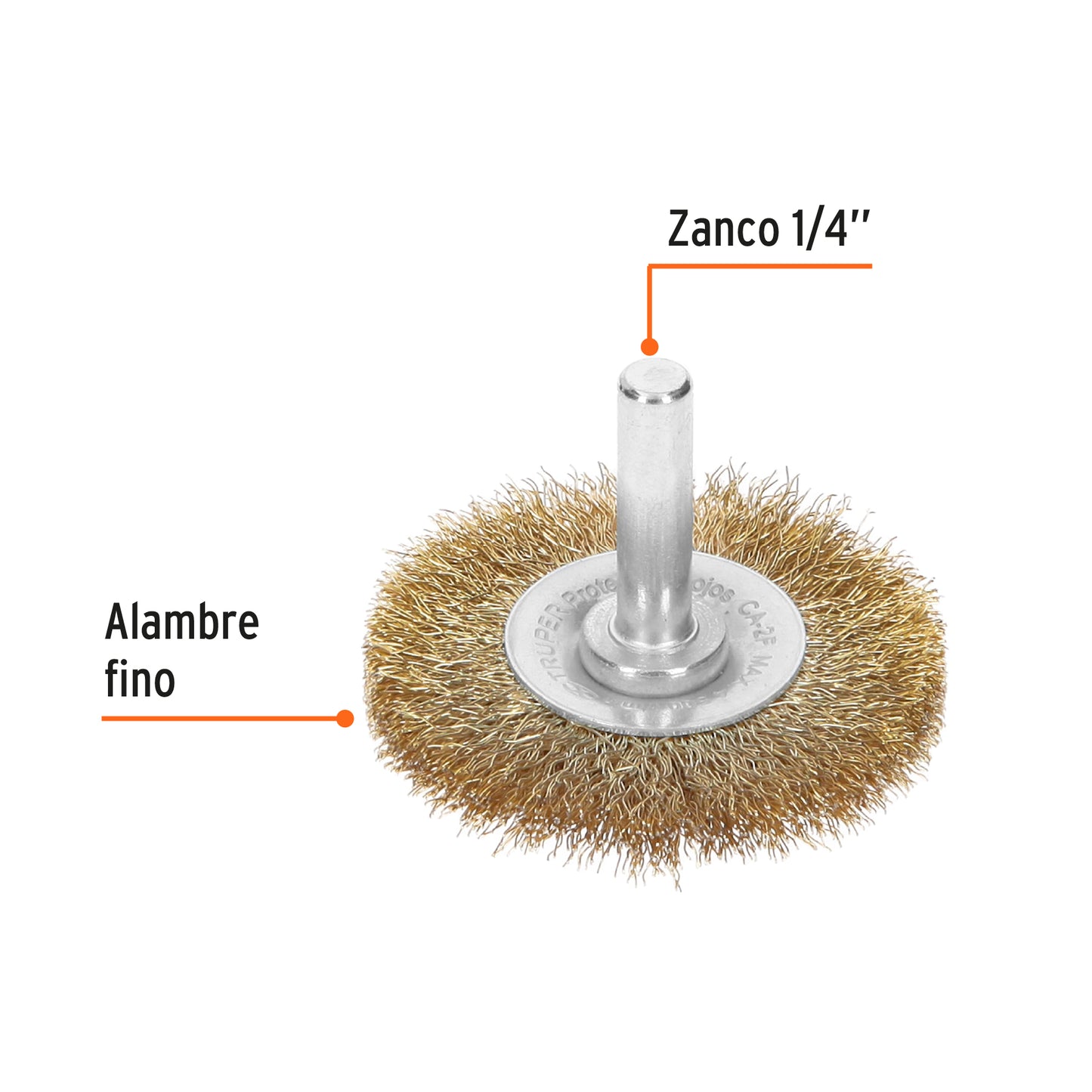 CA-2F Grata circular 2', alambre fino, para taladro