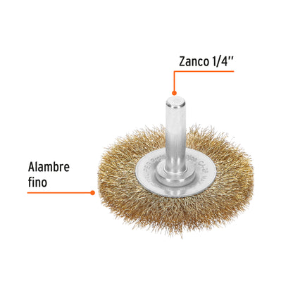 CA-2F Grata circular 2', alambre fino, para taladro