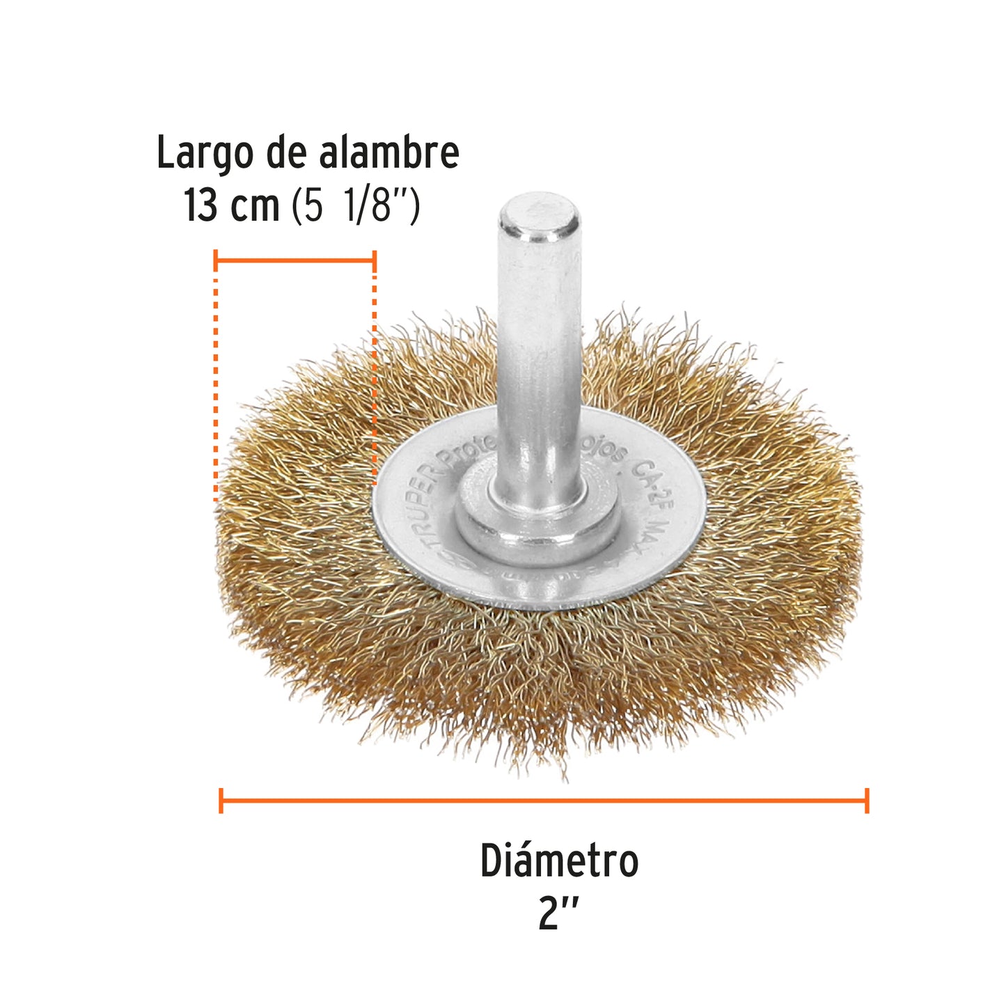 CA-2F Grata circular 2', alambre fino, para taladro