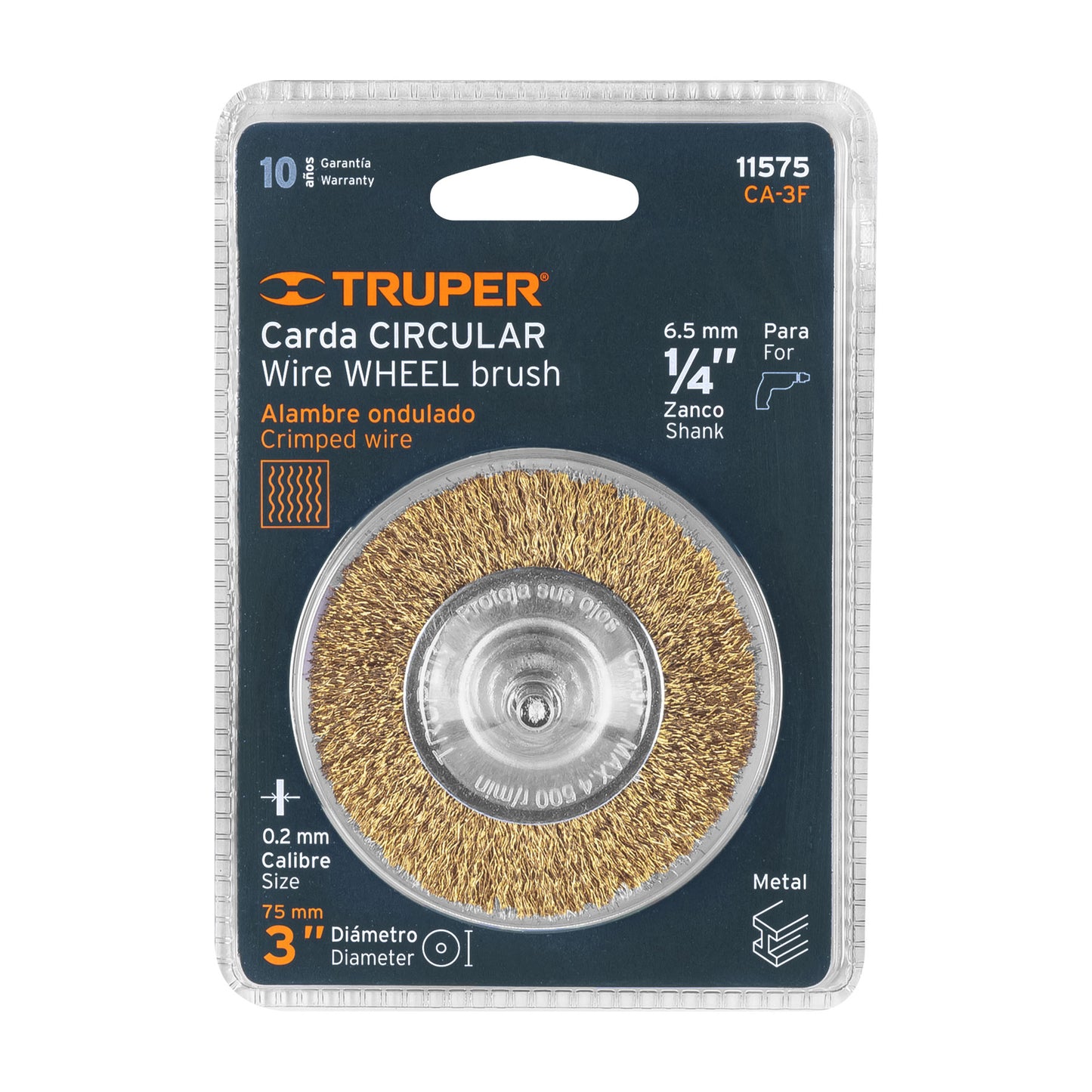 CA-3F Grata circular 3', alambre fino, para taladro