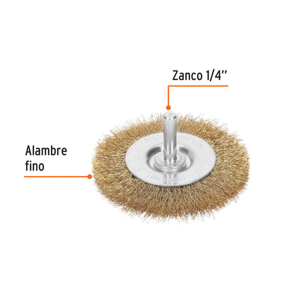 CA-3F Grata circular 3', alambre fino, para taladro