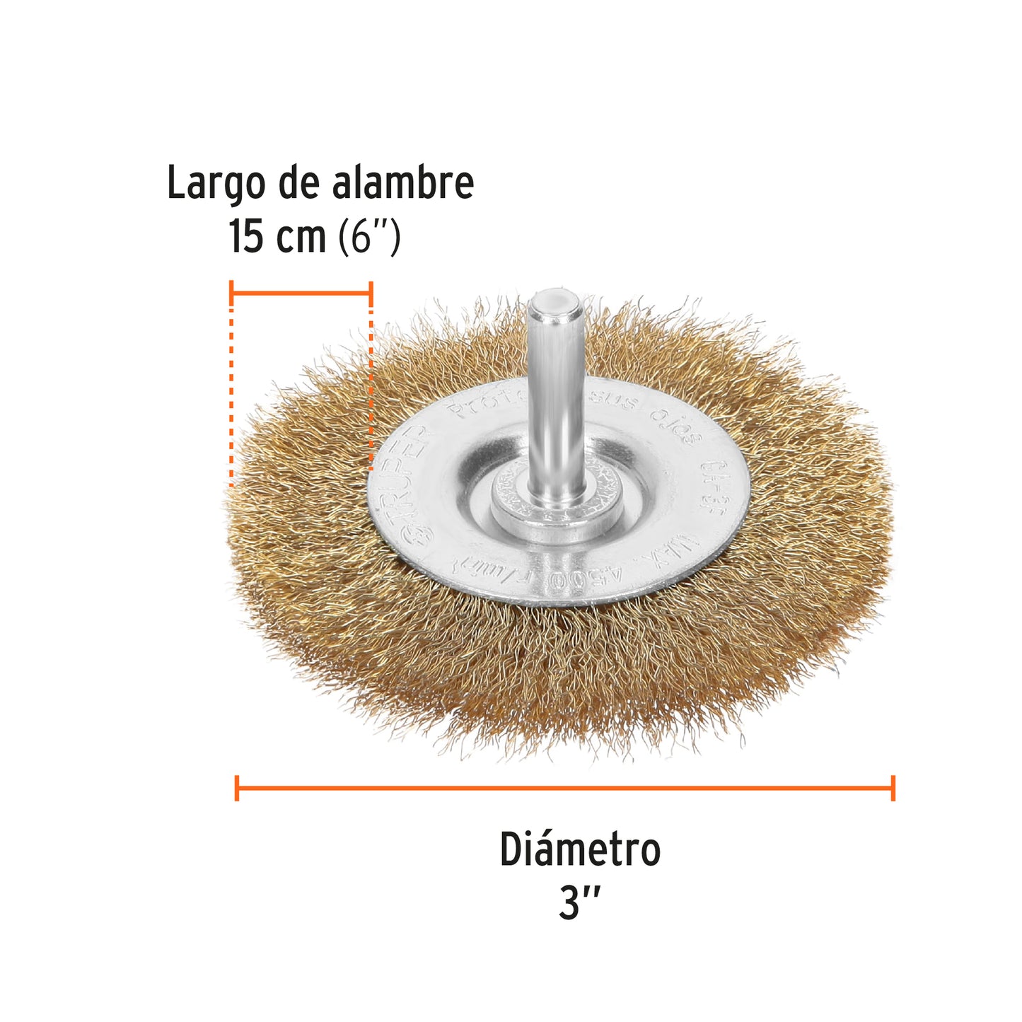CA-3F Grata circular 3', alambre fino, para taladro