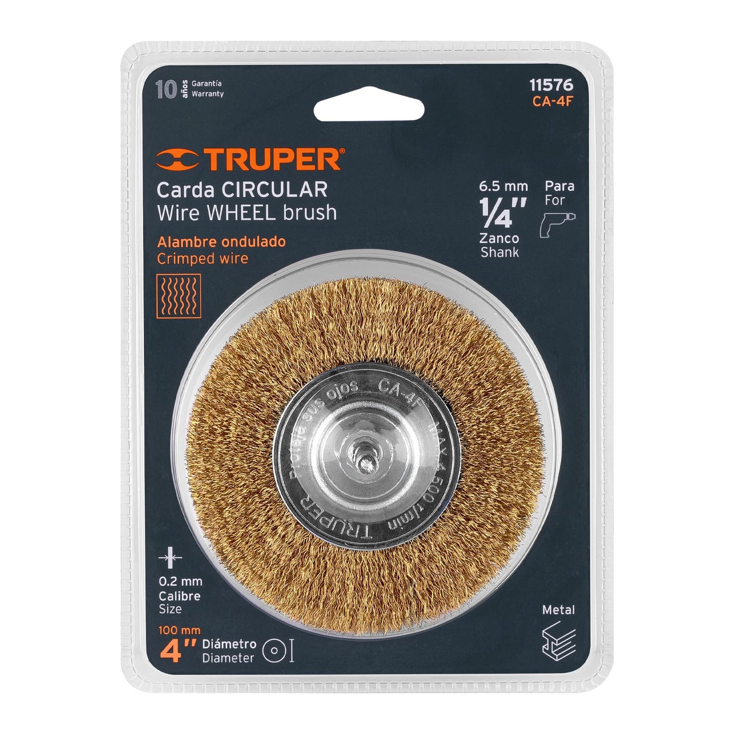 CA-4F Grata circular 4', alambre fino, para taladro