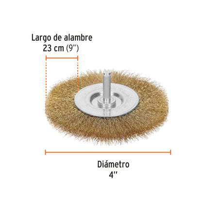 CA-4F Grata circular 4', alambre fino, para taladro