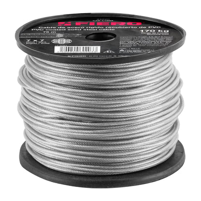 CAB-1/16RX Guaya de acero 1/16", recubierto PVC