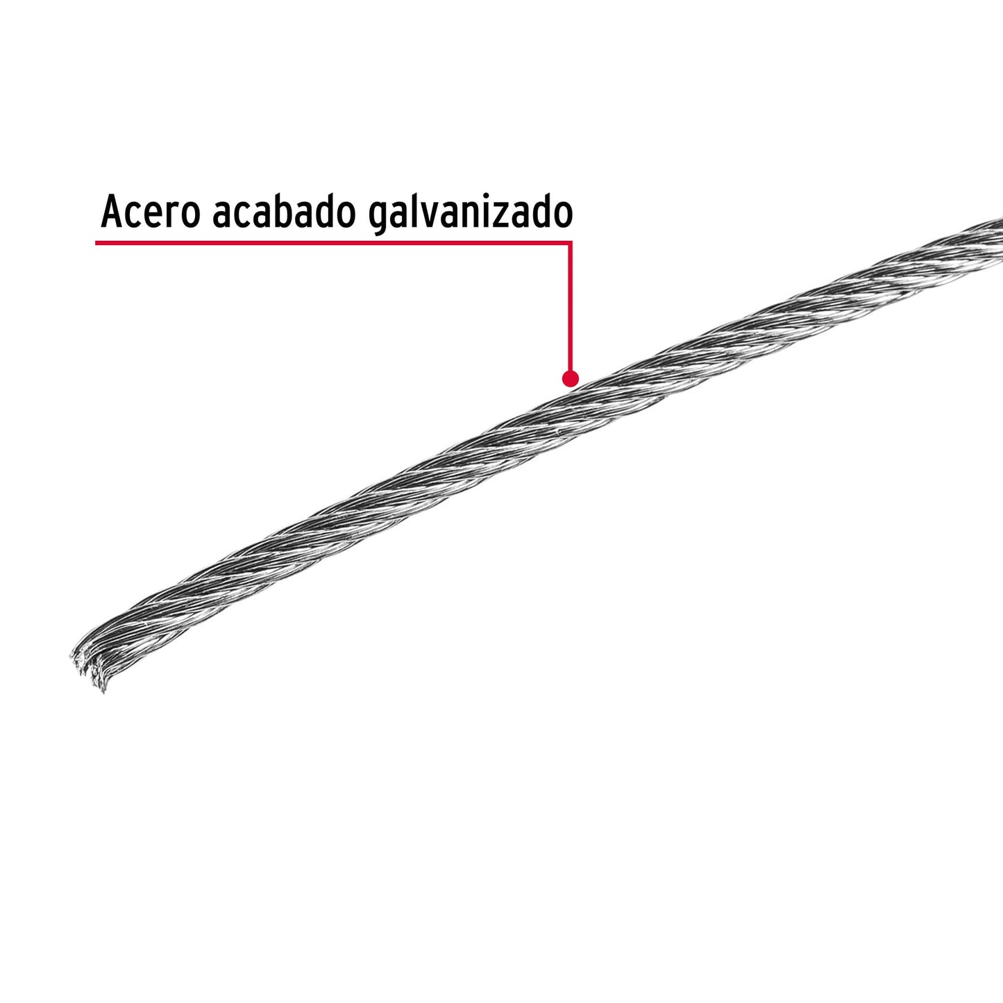 CAB-1/16R Guaya de acero 1/16"