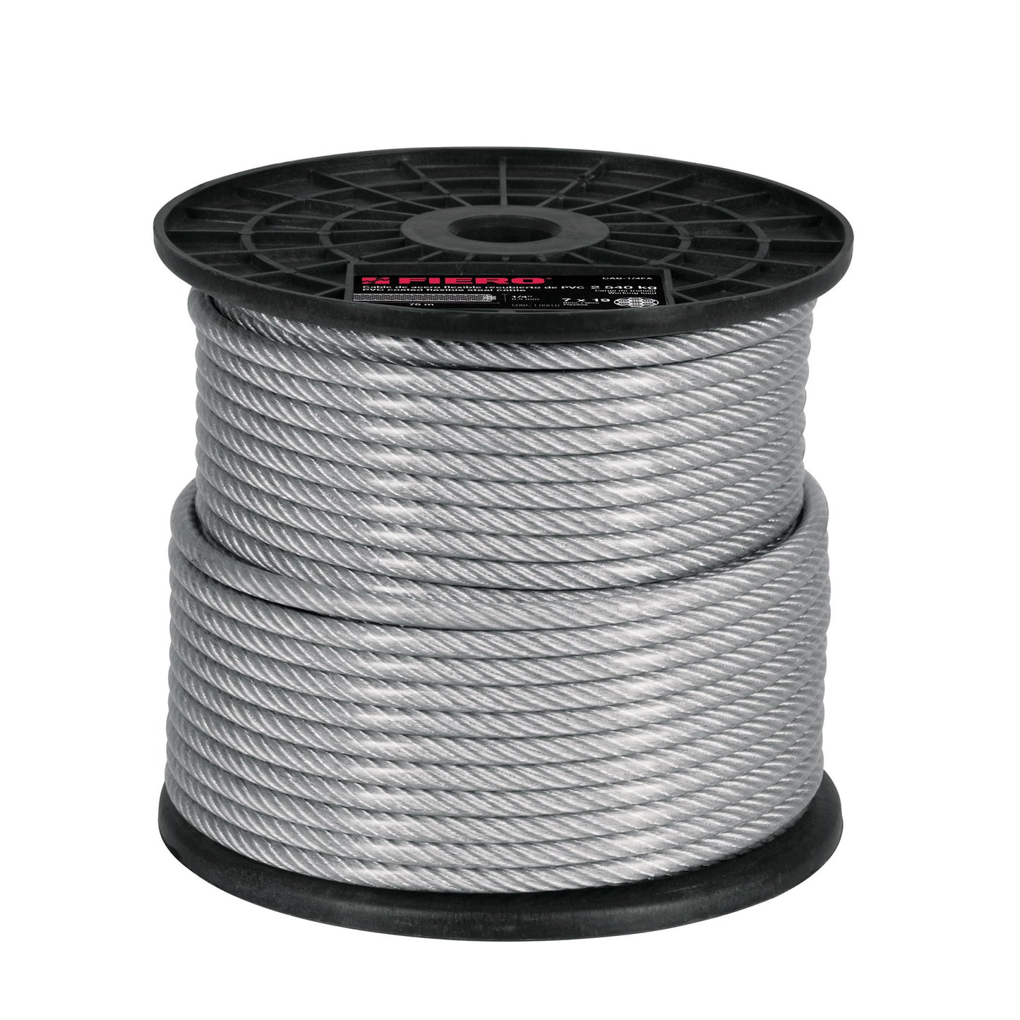 CAB-1/4FX Guaya flexible de acero 1/4", recubierto PVC