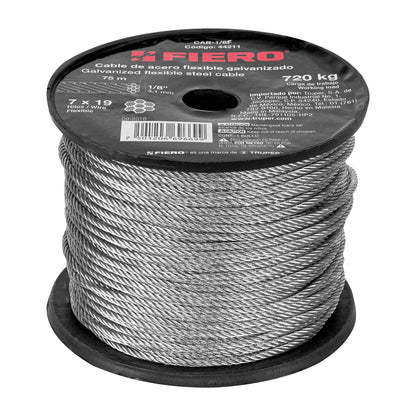 CAB-1/8F Cable flexible de acero 1/8"