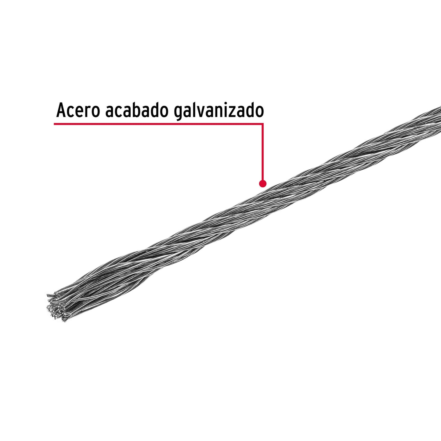 CAB-1/8R Guaya de acero 1/8"