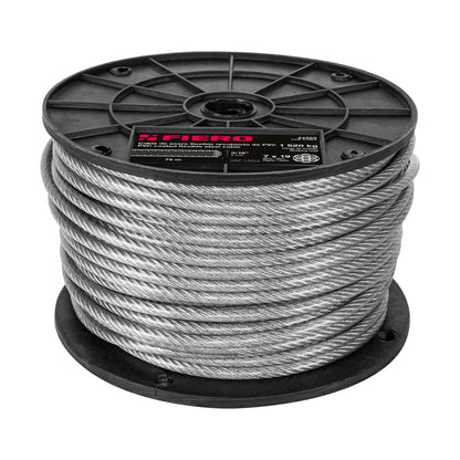 CAB-3/16FX Guaya flexible de acero 3/16", recubierto PVC